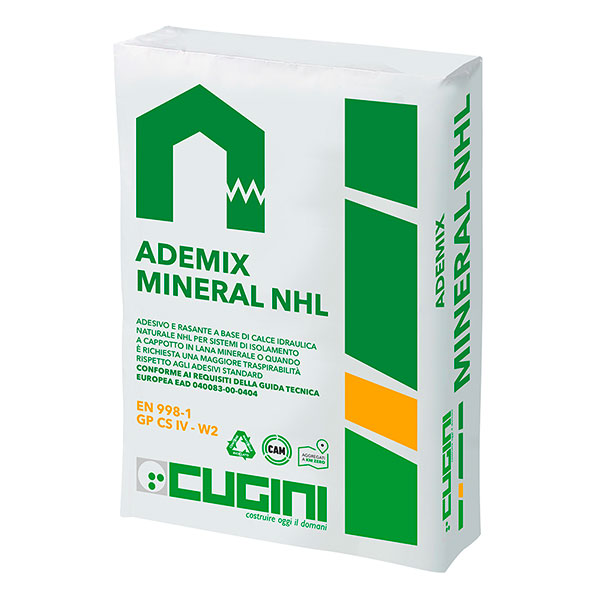 Adesivo e rasante a base di calce idraulica naturale NHL per sistemi di isolamento a cappotto in lana minerale o quando è richiesta una maggiore traspirabilità rispetto agli adesivi standard
<br>
<strong>CONFORME AI REQUISITI DELLA GUIDA TECNICA EUROPEA EAD 040083-00-0404 (European Assessment Document)</strong>