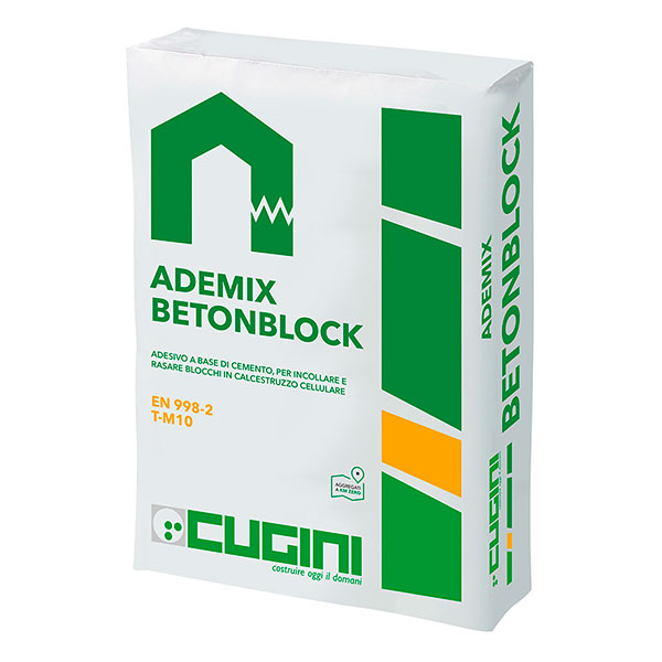 Adesivo a base di cemento, per incollare e rasare blocchi in calcestruzzo cellulare<br>Disponibile anche bianco